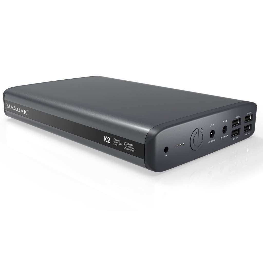 powerbank MAXOAK 50000mAh 6 portów (5, 12, 20 V)