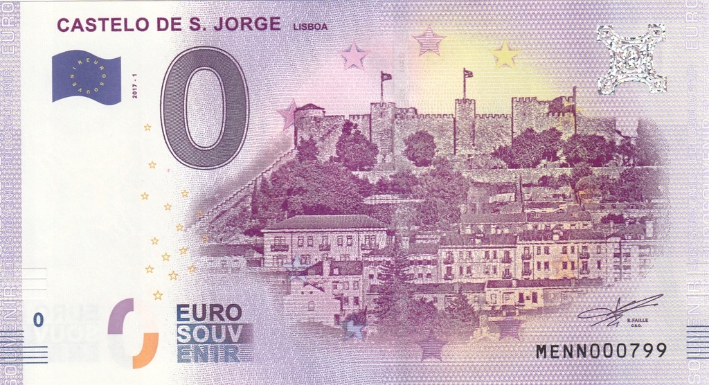 UE - Banknot 0 -euro-Portugalia 2017-1- Castelo