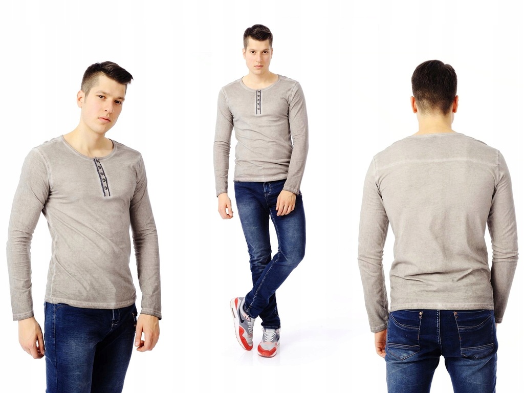 Brązowy longsleeve męski Urban Surface S