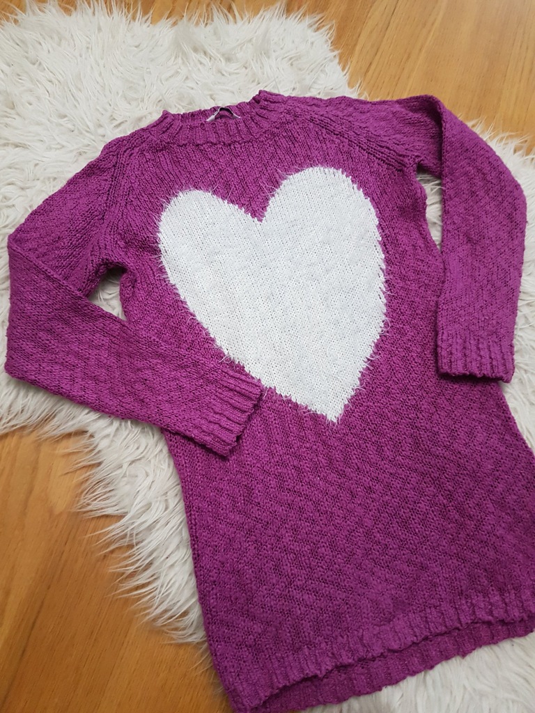 fioletowy sweter dla dziewczynki roz,122-128 Cubus