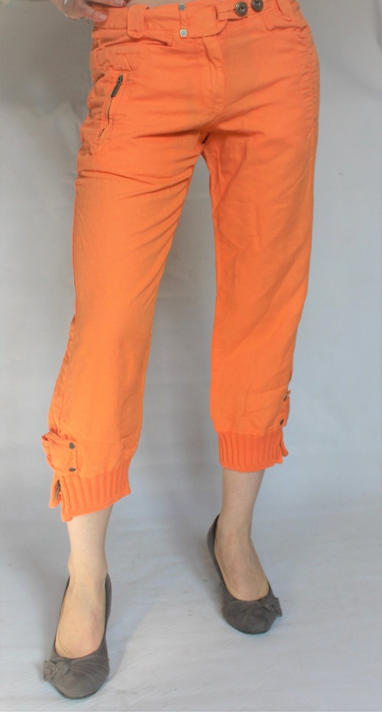 MURPHY & NYE lniane spodnie bojówki M -75%