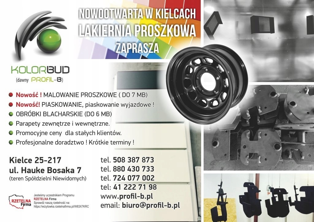 Malowanie Proszkowe Piaskowanie Kielce Kolorbud