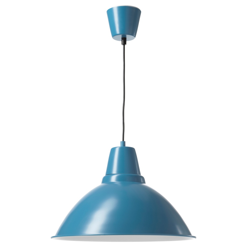 IKEA FOTO Lampa wisząca 38 cm, aluminium niebieski