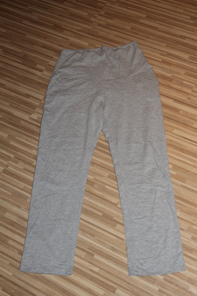 h008 spodnie ciążowe dresowe szare XL