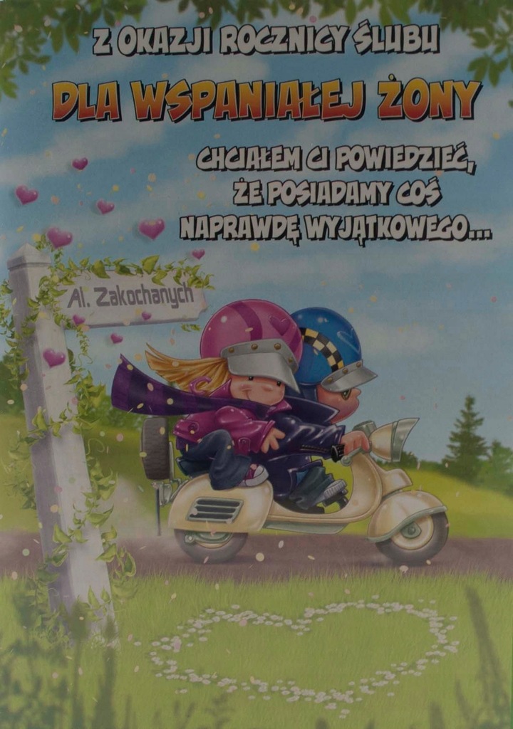KARTKI z OKAZJI ROCZNICY ŚLUBU DLA ŻONY