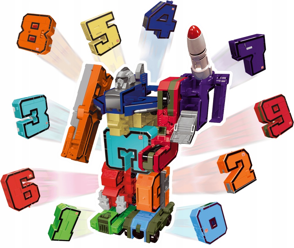POCKET MORPHERS ZESTAW WSZYSTKIE CYFRY 0-9 ROBOT