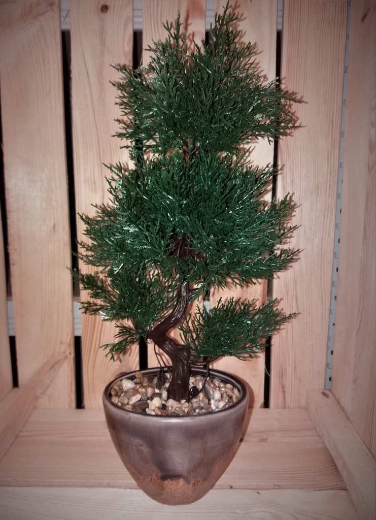 Sztuczne drzewko Bonsai w doniczce ok 38cm brąz