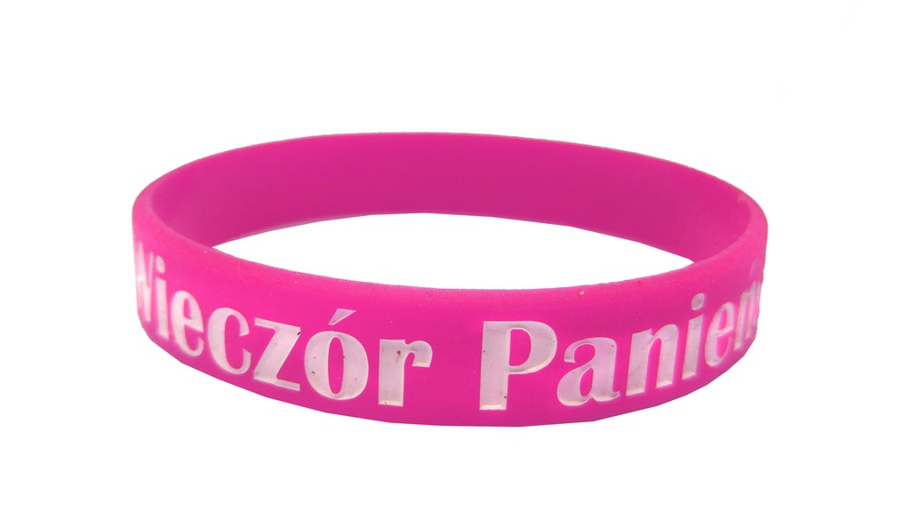 BRANSOLETKA silikonowa WIECZÓR PANIEŃSKI różowa - 6845644508