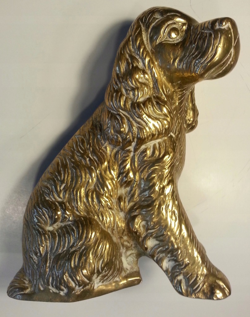 PIES figurka z mosiądzu COCKER SPANIEL ANGIELSKI
