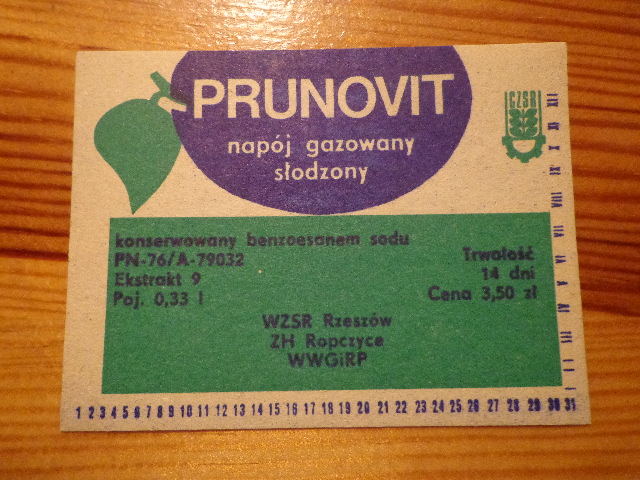 Etykieta na napój, wodę - Ropczyce