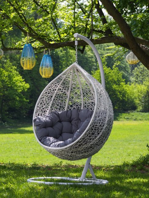 Fotel wiszący Milo Cocoon biały 100x80x200cm