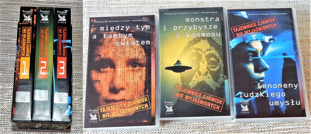 Tajemnice zjawisk niewyjaśnionych 3 kasety VHS