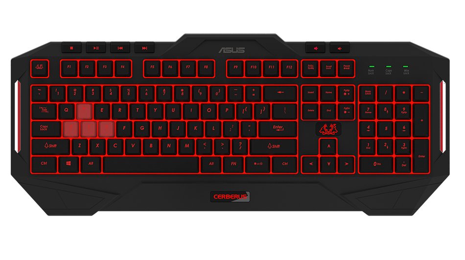 Klawiatura USB podświetlana Asus Cerberus MKII