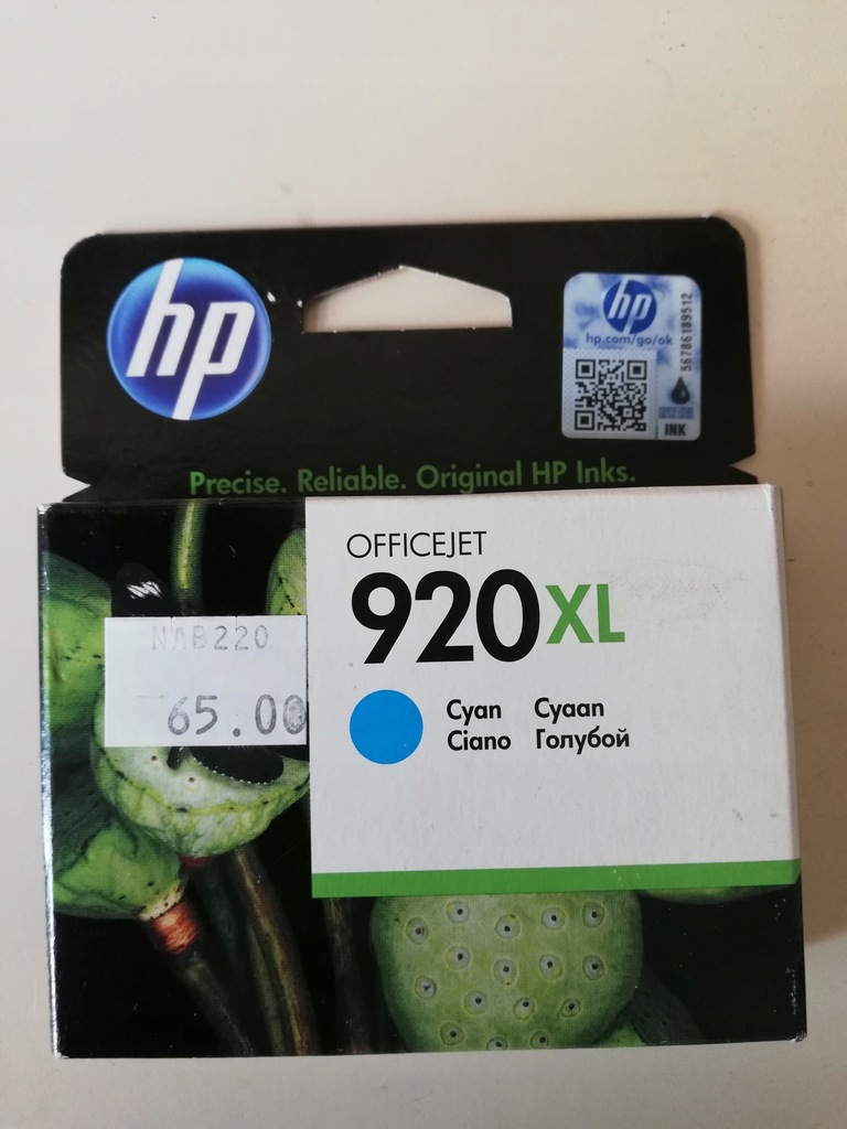 Tusz niebieski HP 920XL oryginalny (przeterminowan