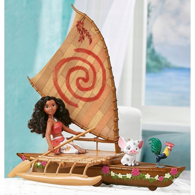 Vaiana, Łódź Canoe, zestaw z figurkami PROJEKTOR