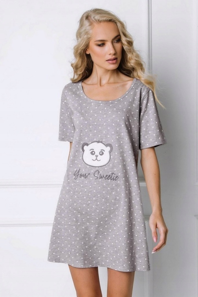 Koszula Nocna Model Sweet Bear Grey