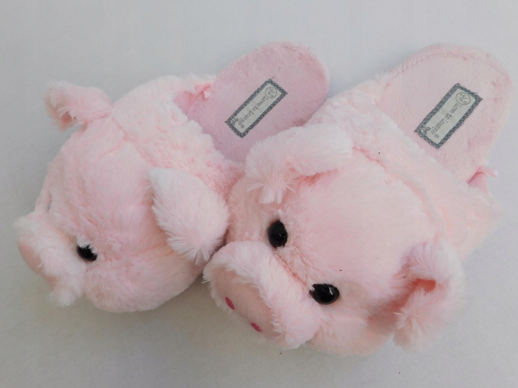 1610p172 LOVE TO LOUNGE wygodne KAPCIE świnki PINK
