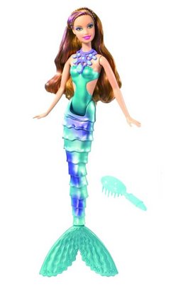 BARBIE SYRENKA SUMMER ZMIANA KOLORU LALKA R4138