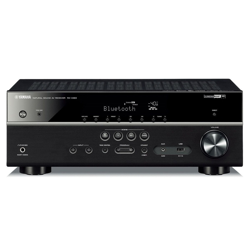 Yamaha RX-V483 - Czarny/ Amplituner 5.1 Wi-FI BT