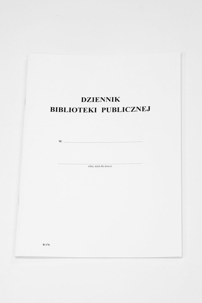Dziennik biblioteki publicznej B-176 A4 Warszawa