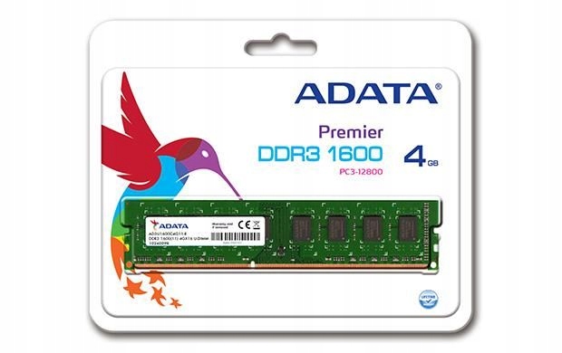 ADATA DDR3 4GB 1600MHz 11CL, 1,5V