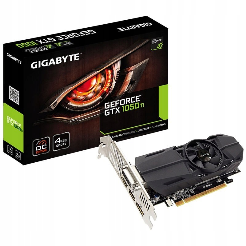 Gigabyte GeForce GTX 1050 Ti OC, 4096 MB GDDR5, Lo