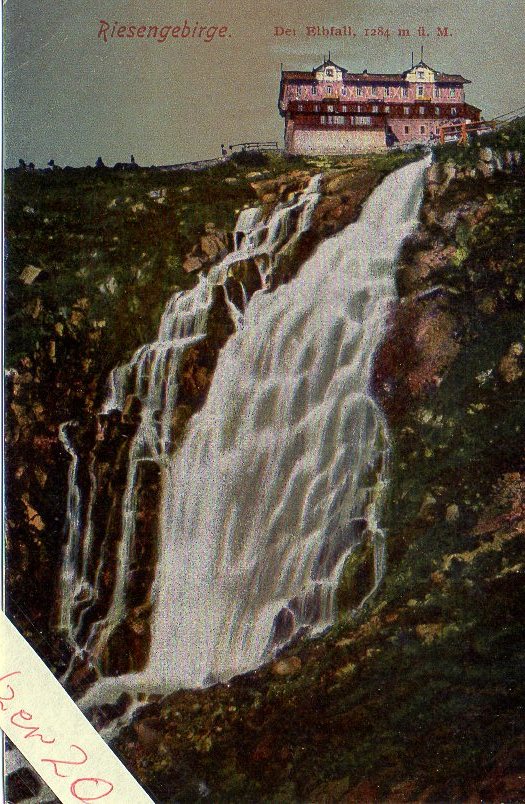 KARKONOSZE WODOSPAD ŁABY ELBFALL 1906