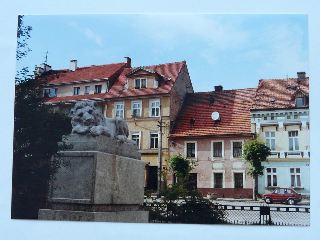 WIĄZÓW RYNEK  ŚPIĄCY LEW ZDJĘCIE