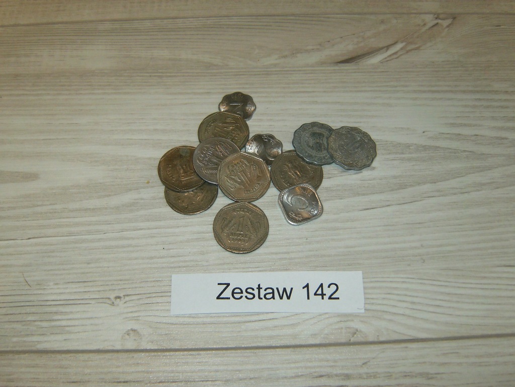 142 Zestaw monet Indie 14 sztuk mix