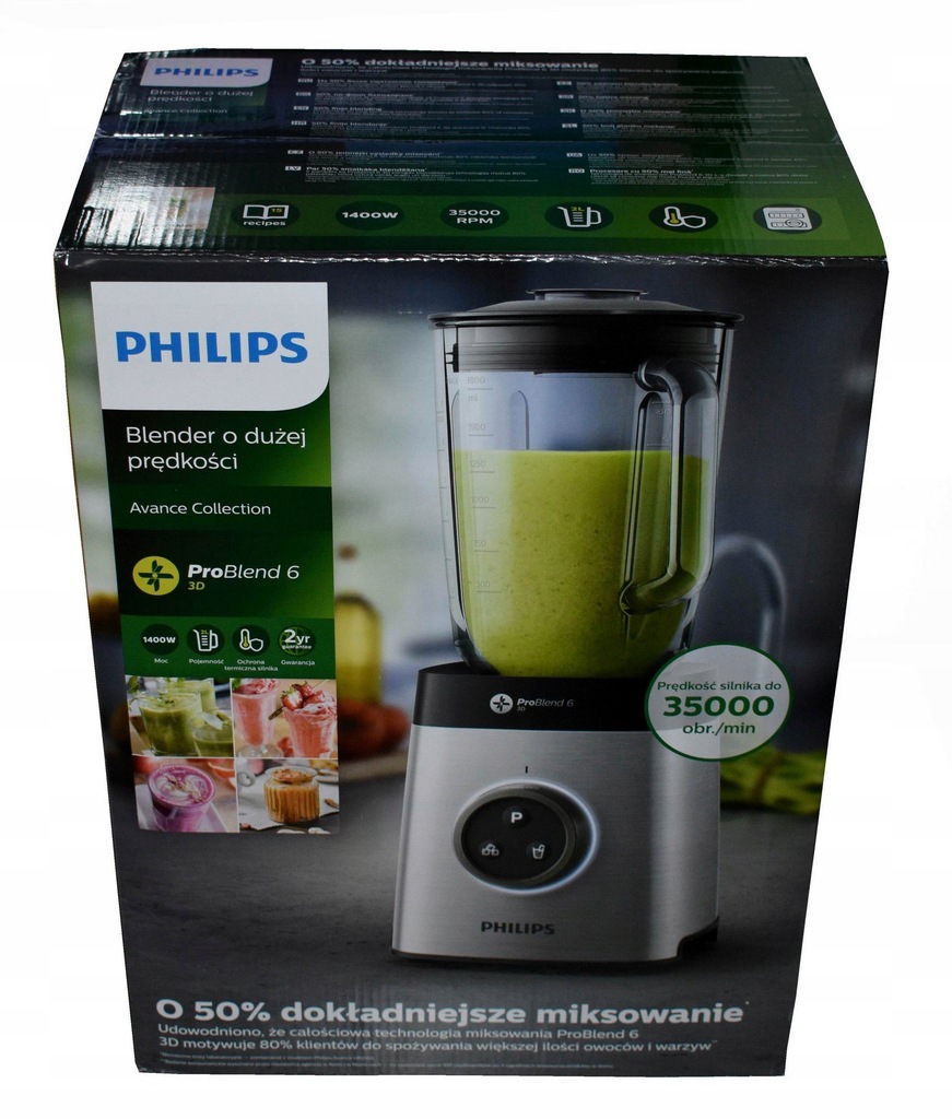!!NOWY!! PHILIPS ProBlend 6 3D - model HR3652 !! - 7708785839 ...