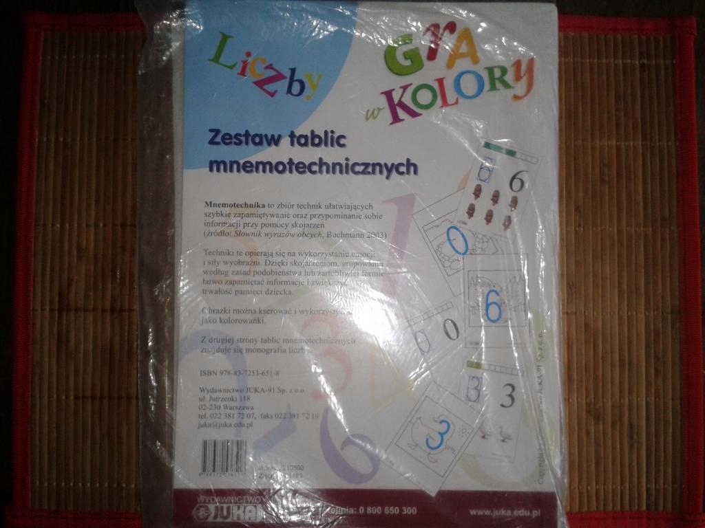 Zestaw tablic mnemotechnicznych Liczby