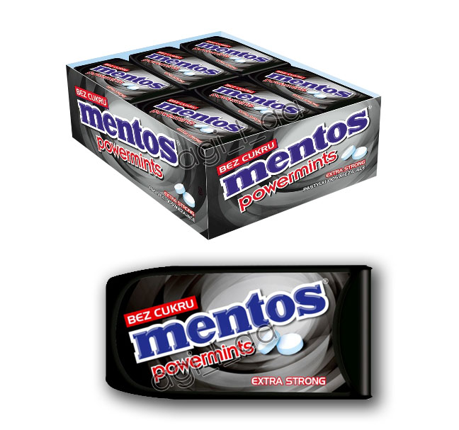 MENTOS POWERMINTS EXTRA STRONG 24szt WYPRZEDAŻ!!!