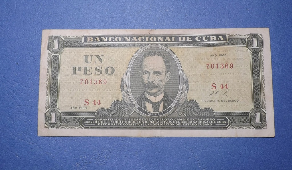 1 PESO 1968 KUBA