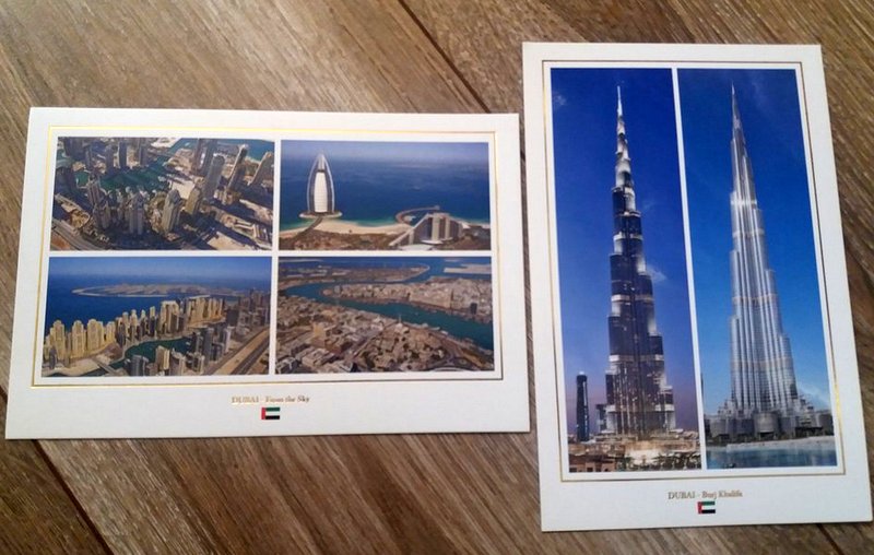 Kartki pocztowe x 2 Dubaj/Dubai/Burj Khalifa /Nowe