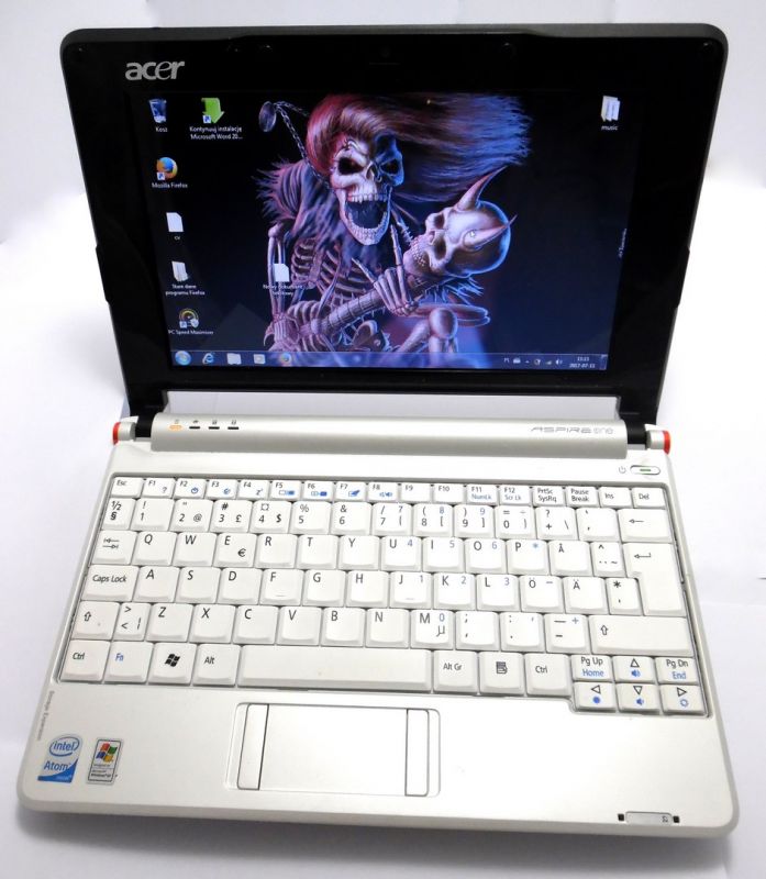 ACER ASPIRE ONE ZG5 INTEL ATOM N270/WIN7/80GB/1GB