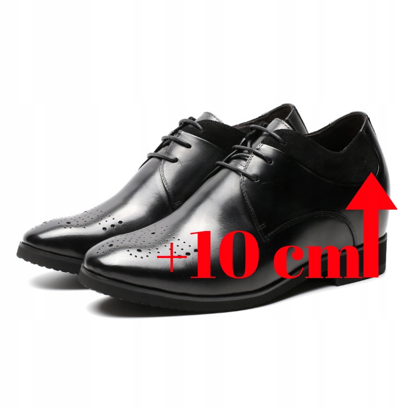 Męskie eleganckie buty podwyższające +10 cm r. 41