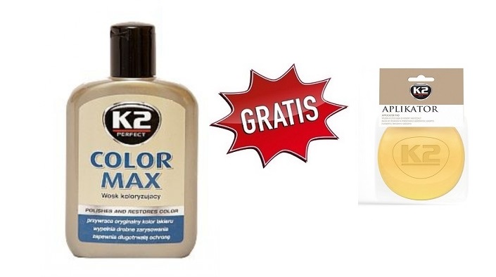 WOSK KOLORYZUJĄCY BRĄZ K2 COLOR MAX 200ML+GRATIS!!