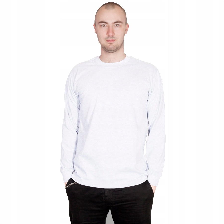 TheCo - Gładka koszulka long sleeve - M - biały