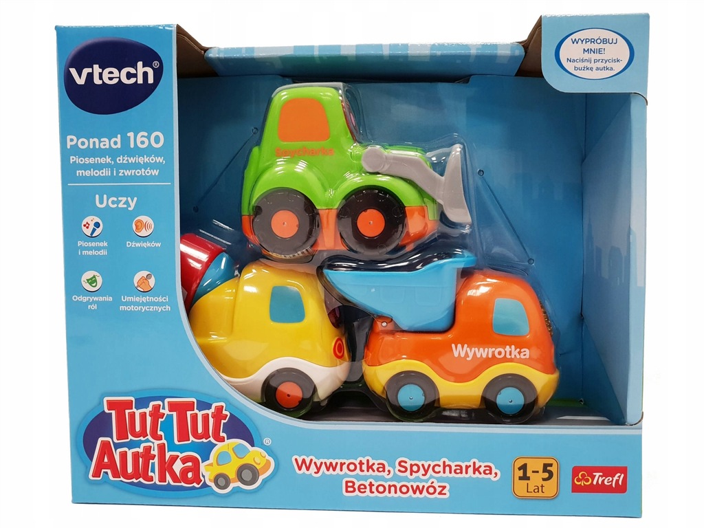 VTECH TUT TUT AUTKA ZESTAW 3 POJAZDY BUDOWLANE