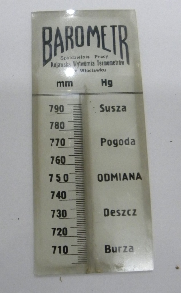 Szkiełko ze starego barometr spółdzielnia pracy