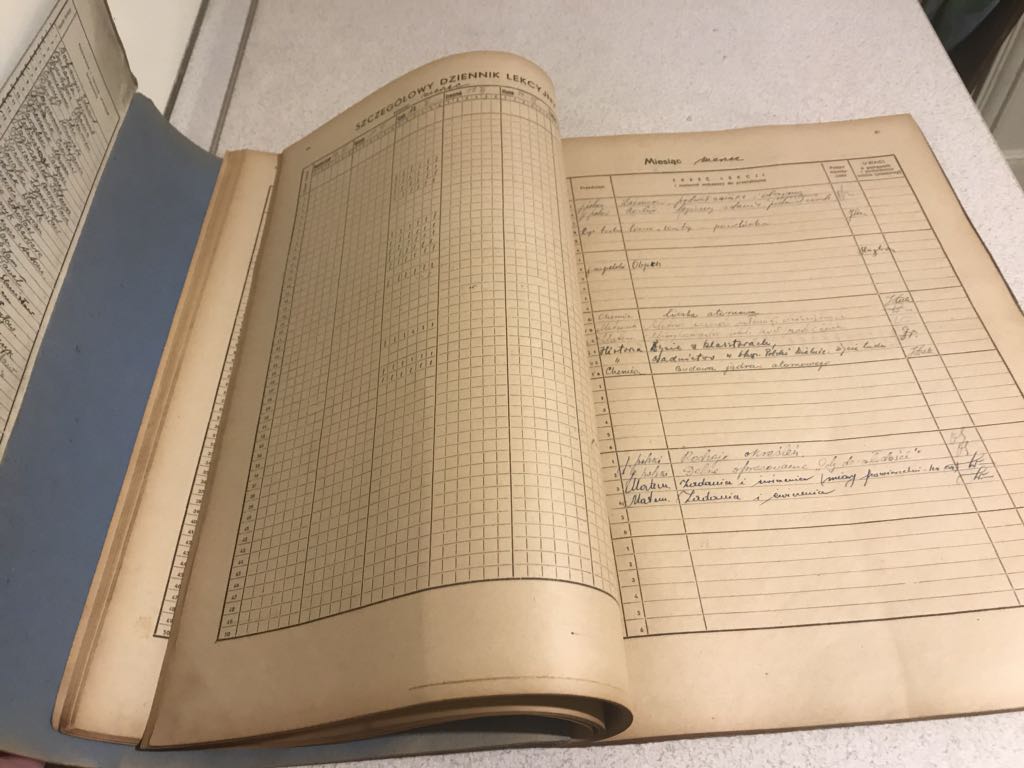 Stary dziennik lekcyjny 1947