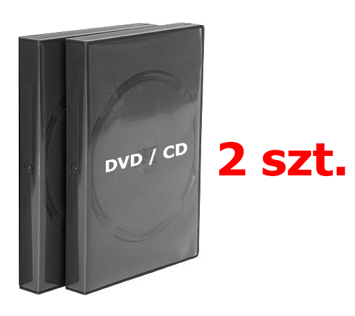 2 PUDEŁKA na CD / DVD - 1 płyta / CZARNE