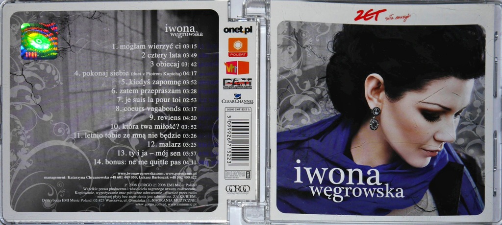 Iwona Węgrowska - Iwona Węgrowska 2008 ALBUM CD