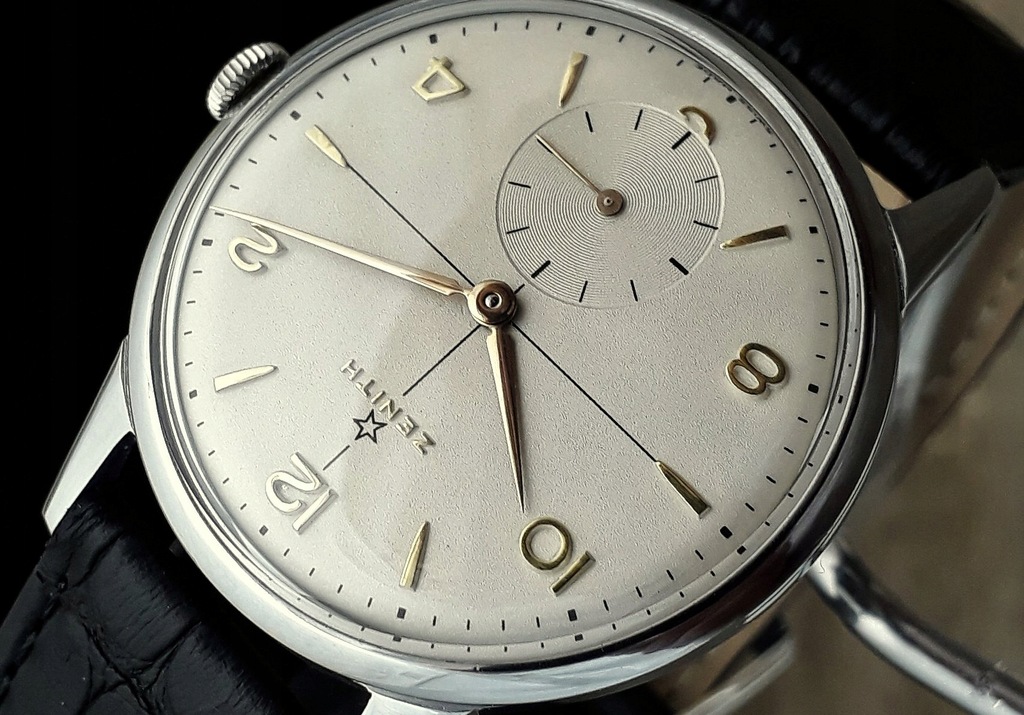 Męski zegarek Zenith SUB SEC 1955r 36,5mm XL