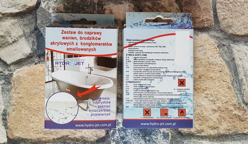 HYDROJET ZESTAW NAPRAWCZY WANIEN I BRODZIKÓW WRO 6889327146