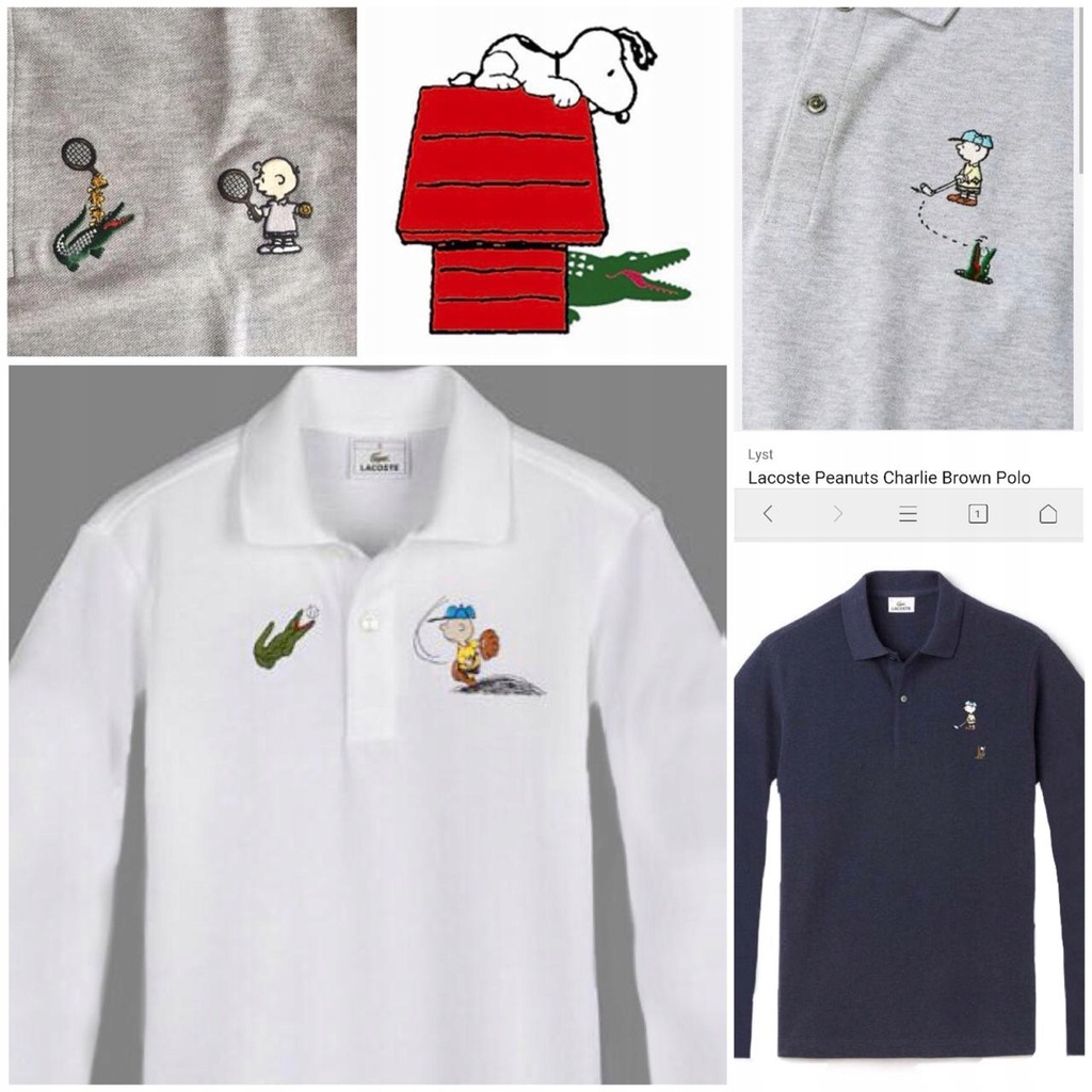 Polo Lacoste Peanuts long limitowana edycja S-XXL