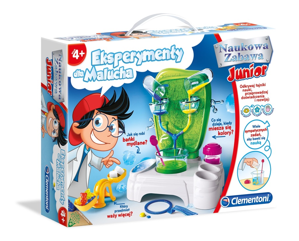 Zestaw Do Eksperymenty Dla Dzieci Opinie CLEMENTONI ZESTAW JUNIOR EKSPERYMENTY DLA MALUCHA - 7240529792