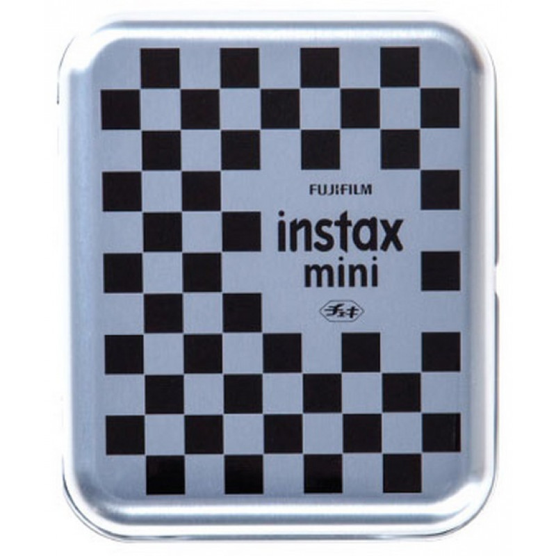 Pudełko aluminiowe zdjęcia Instax mini szachownica