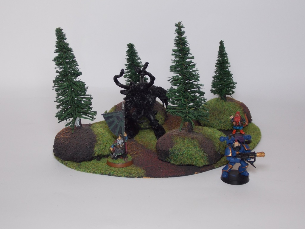 makieta las, bór, drzewa lotr wh 40k