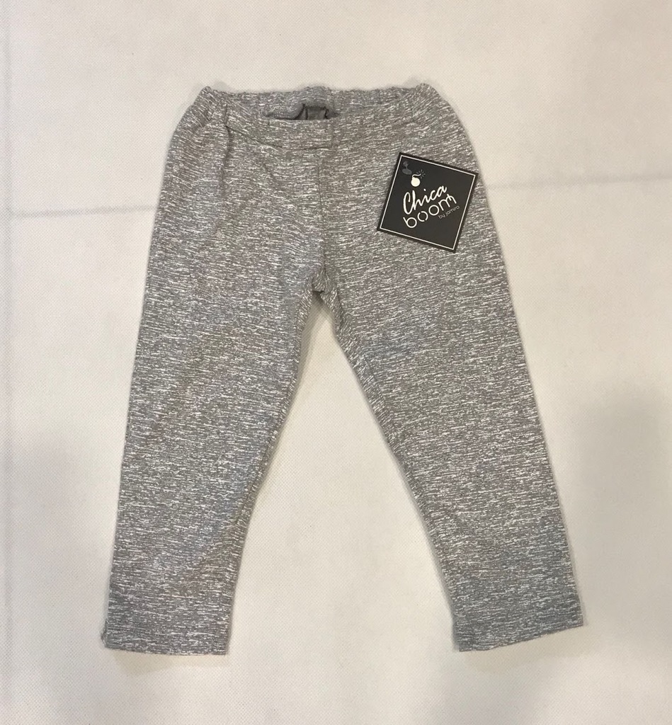 Legginsy getry dziewczęce 104 110 szare Boom Boom